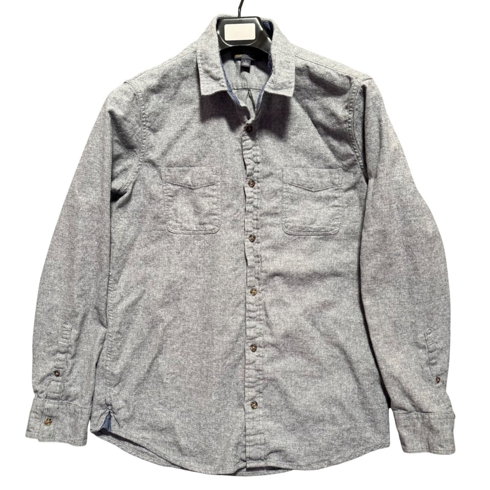 Wallin & Bros Shirt Mens Large Gray Long Sleeve Button Front Flannel - Picture 2 of 9